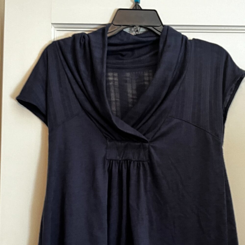 Navy V-Neck Blouse - Super Soft -‎ No Tags